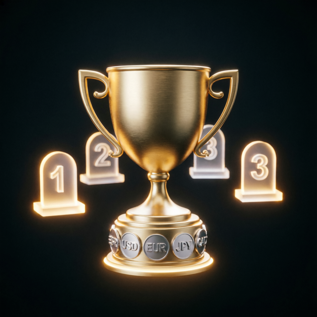 Prop firm challenge passing trophy representing success with Fundway Plus Management Service