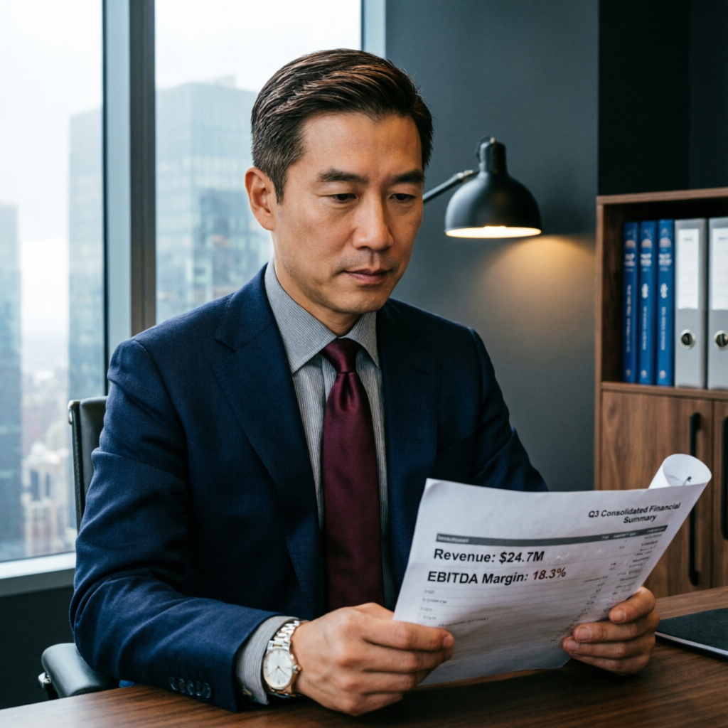 Professional financial analyst reviewing Apex Trader Funding corporate documents