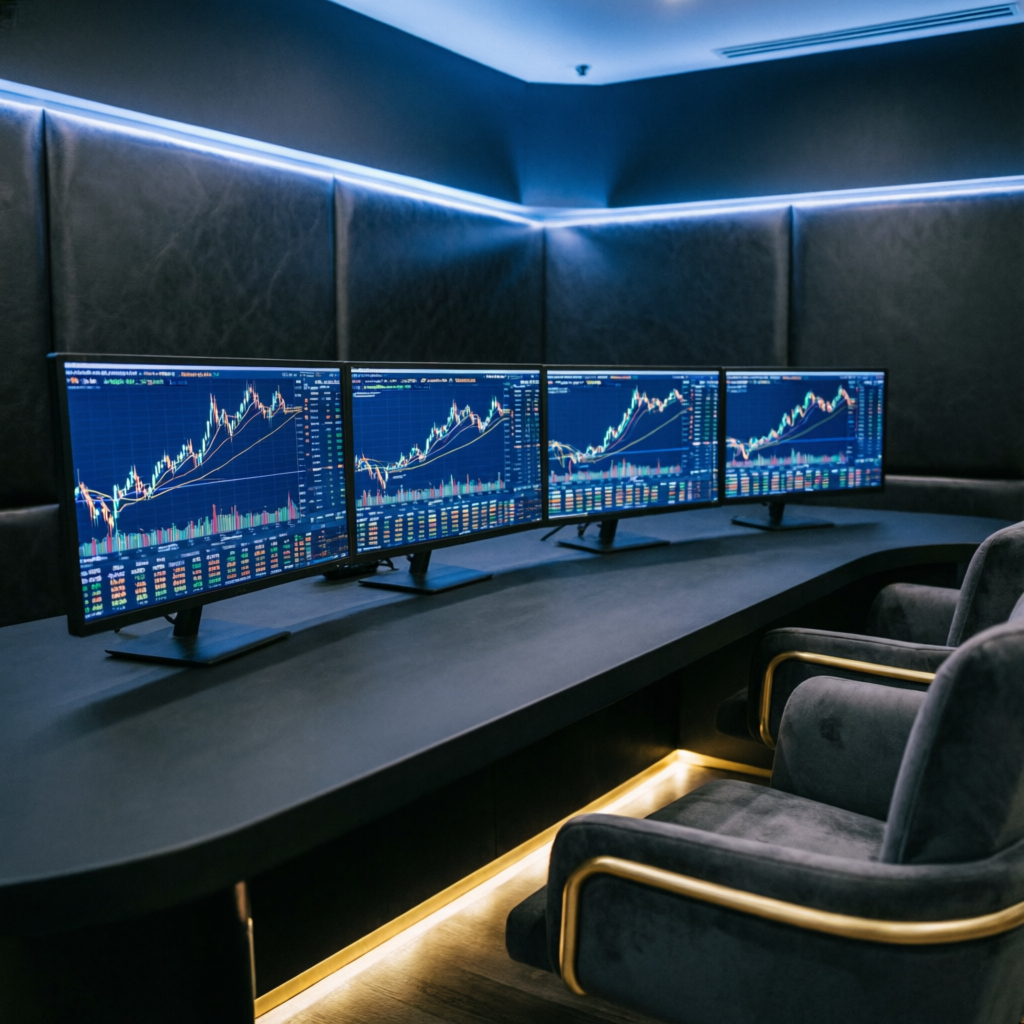 Professional trading setup for prop firm evaluation