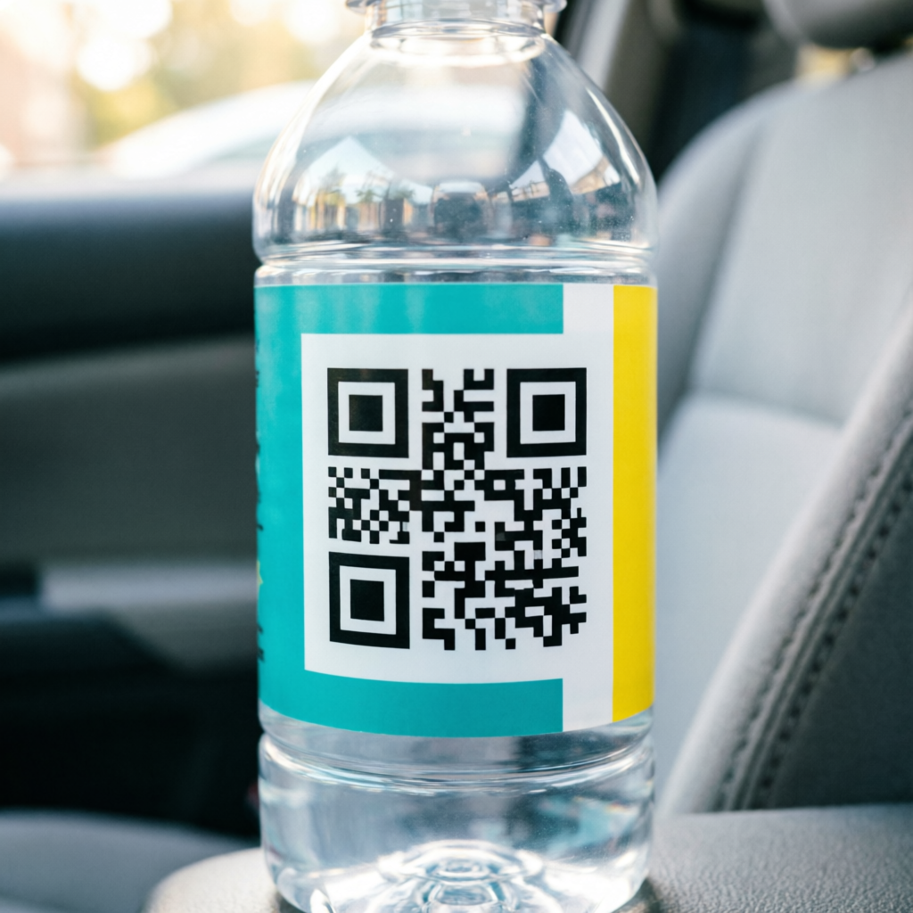 QR-код на этикетке брендированной бутылки