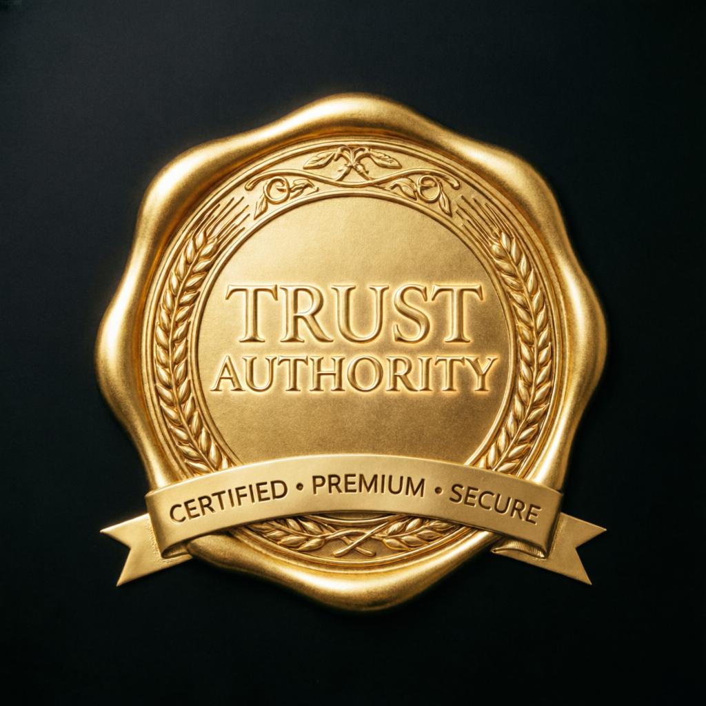 Trust authority certification seal for All Prop Funding prop firm services