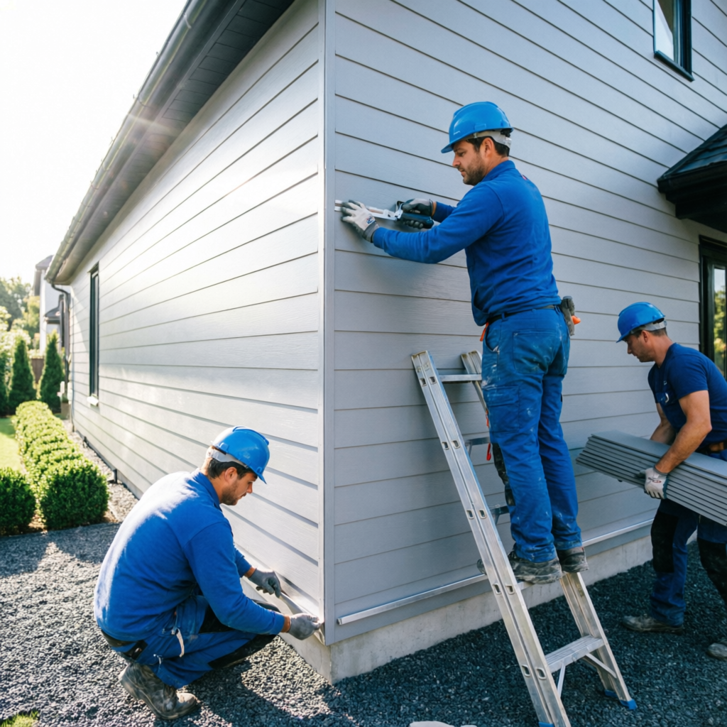 Vinyl siding installation