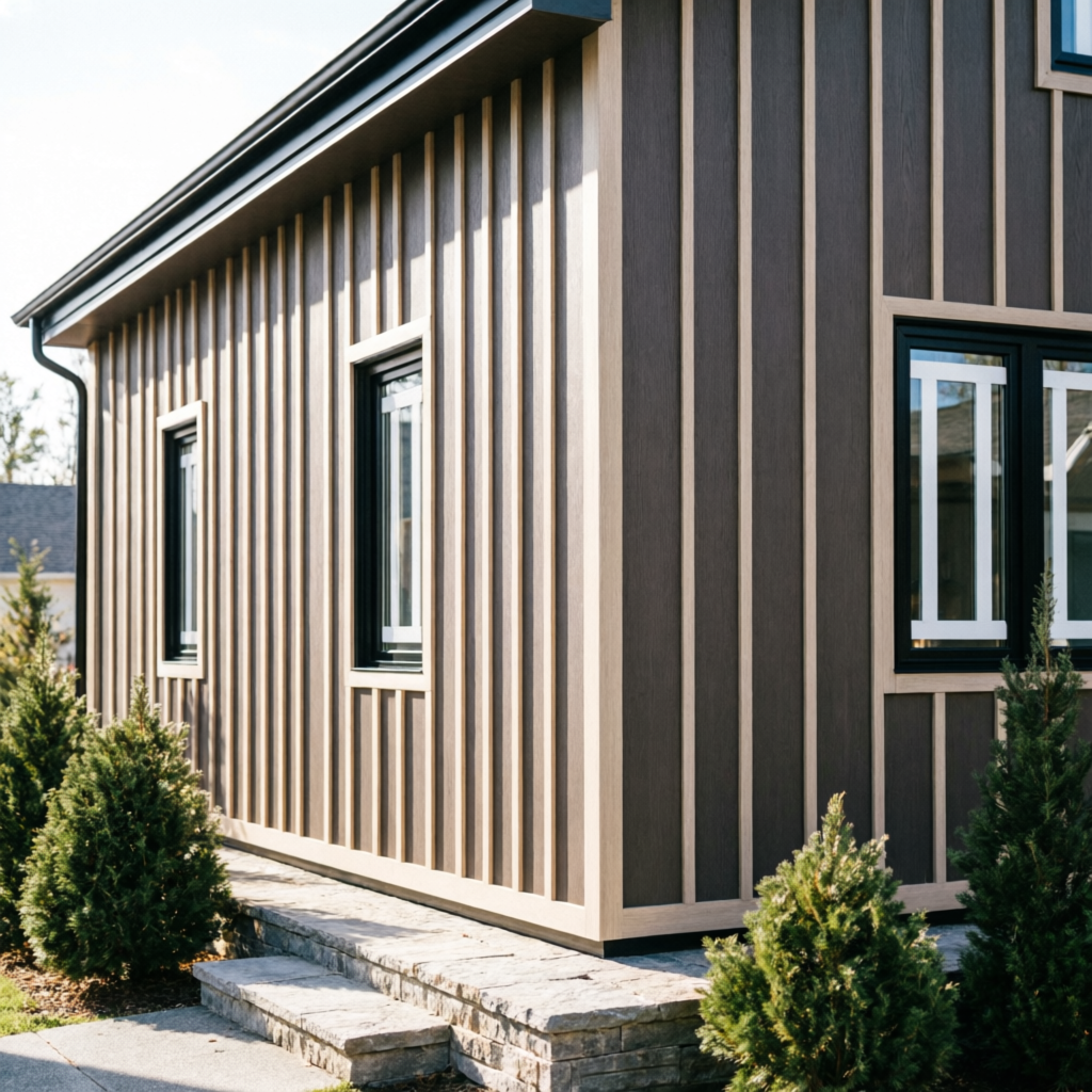 Boards and battens siding