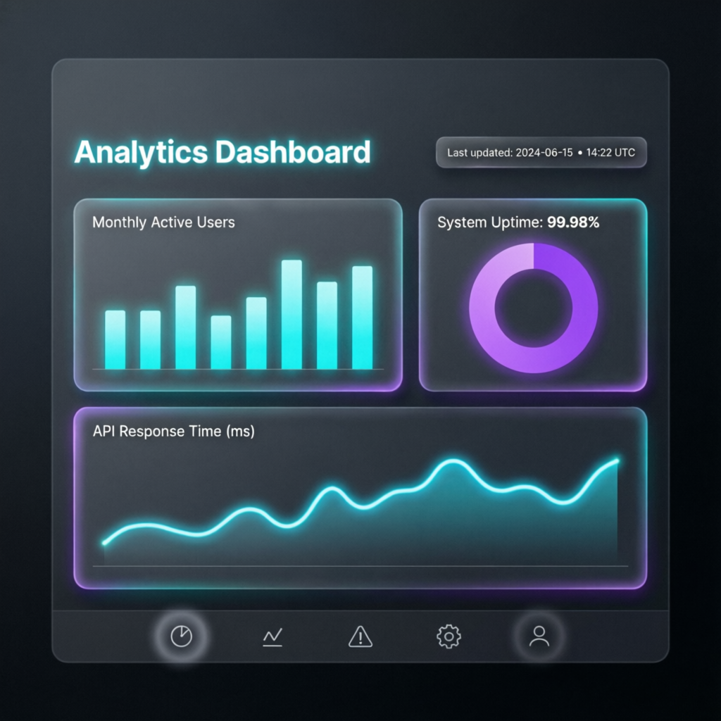 Diseño de landing page para SaaS FlowAI con estilo futurista y neón