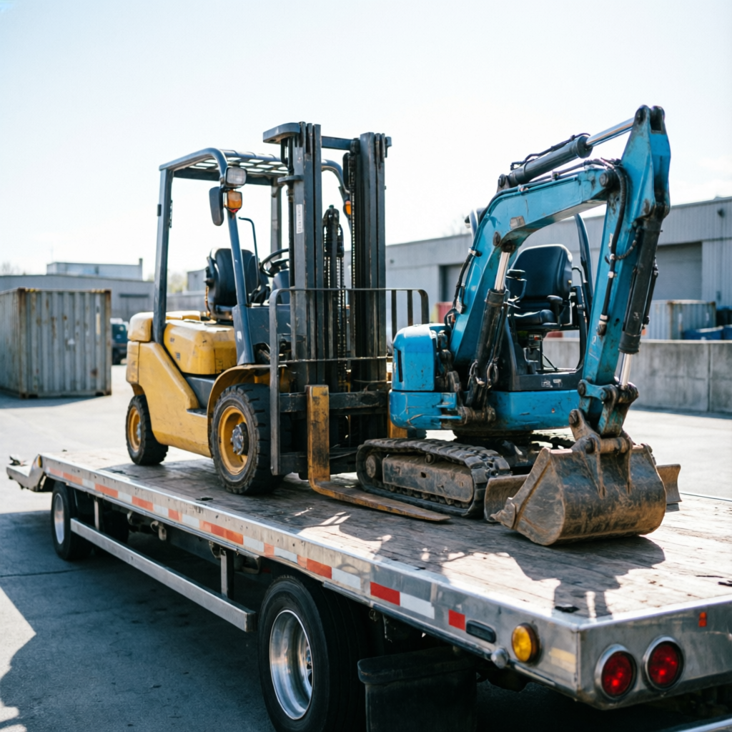 Перевозка погрузчика и экскаватора