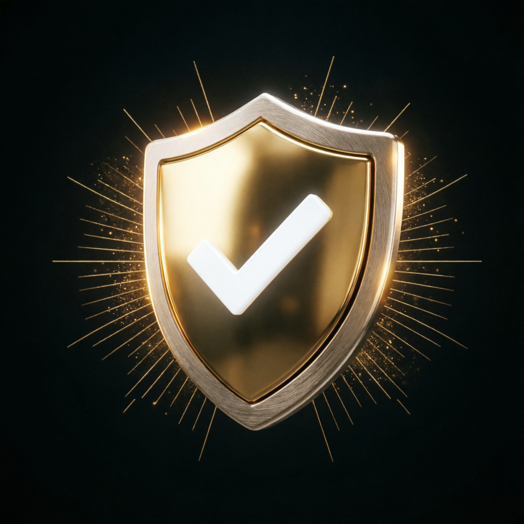 Trust and verification shield symbolizing reliable prop firm service