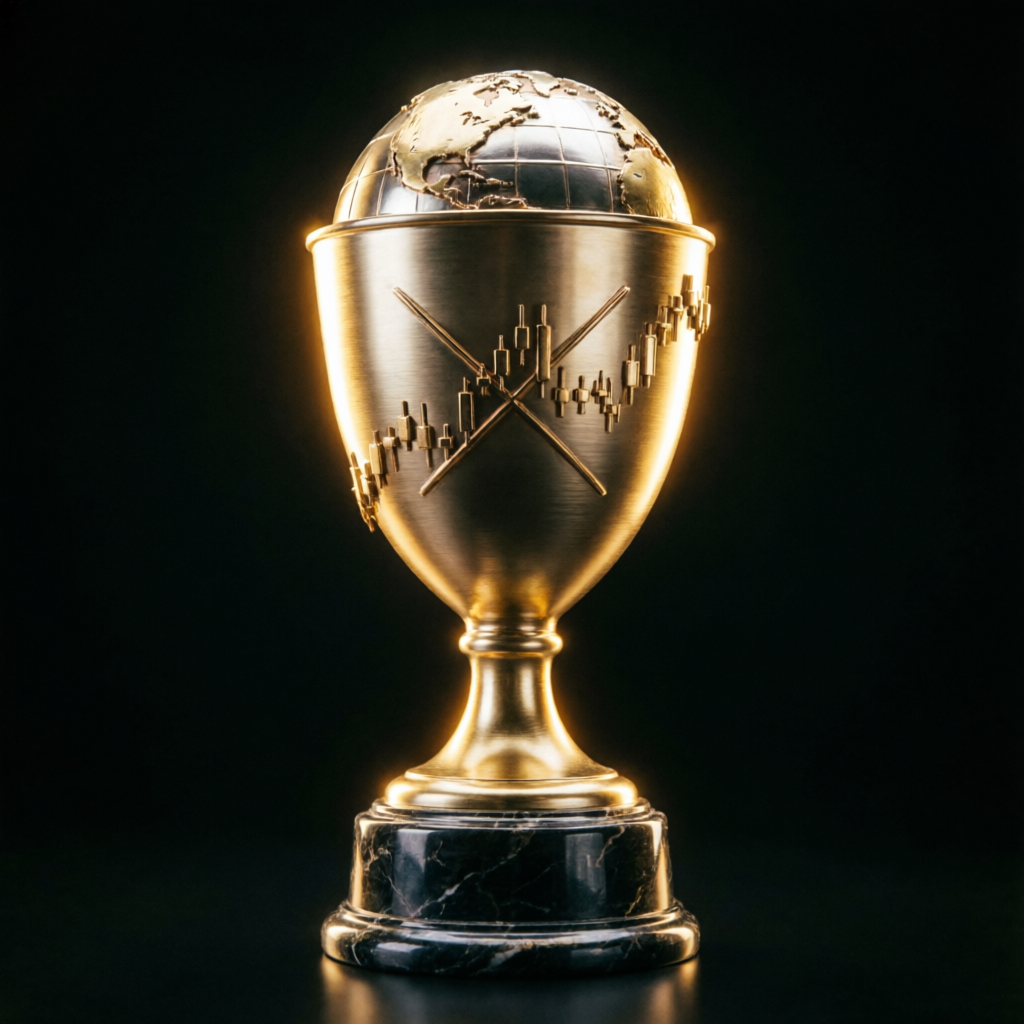 Trophy representing successful Apex Trader Funding challenge completion