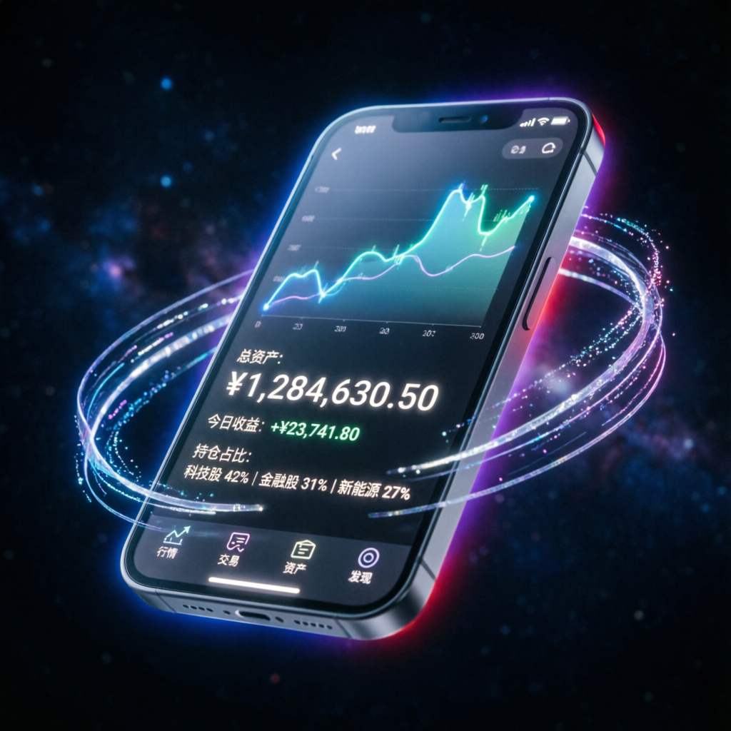 Mobile trading app showing funded account profits and payout tracking