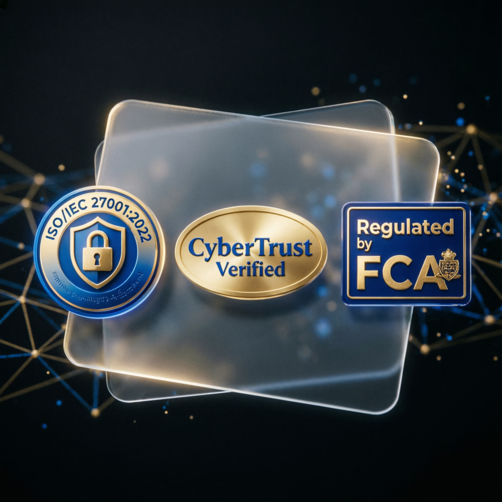 Trust badges and certification seals for trading service