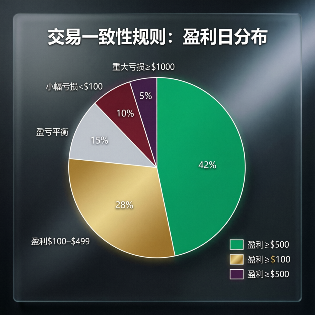 Trading consistency rule profit distribution chart