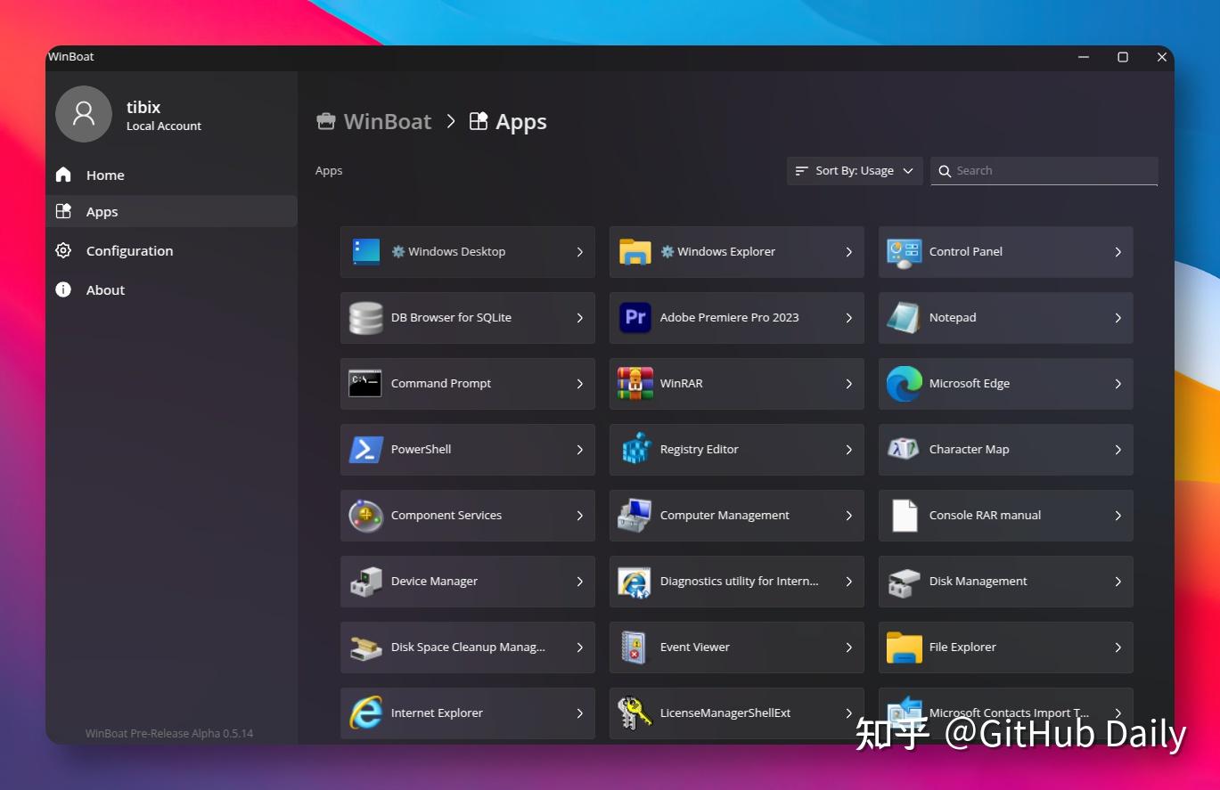 Applications WinBoat