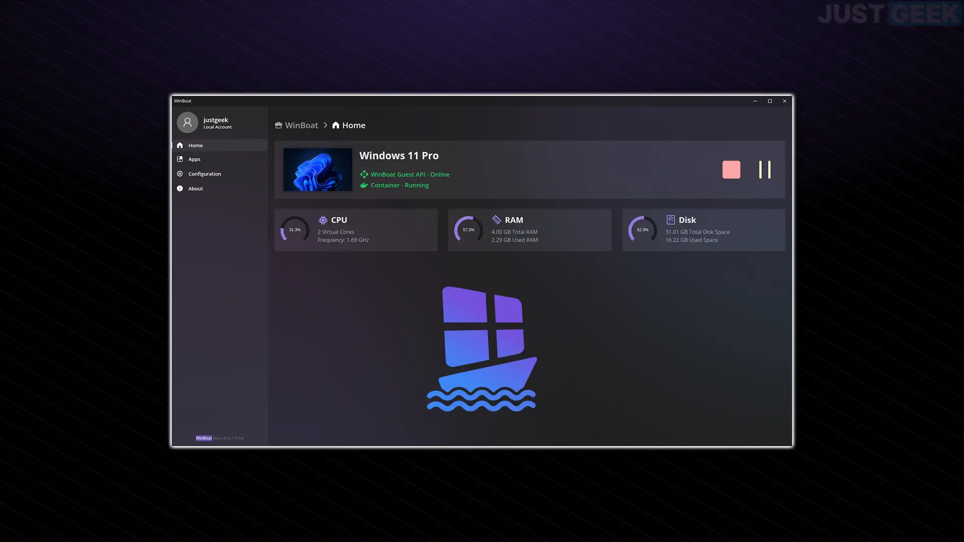 Interface WinBoat