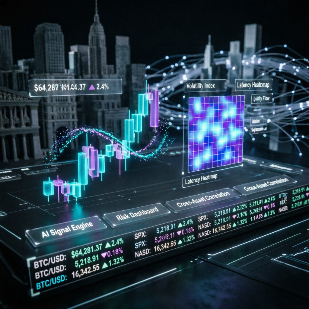 Advanced trading platform with risk management dashboard