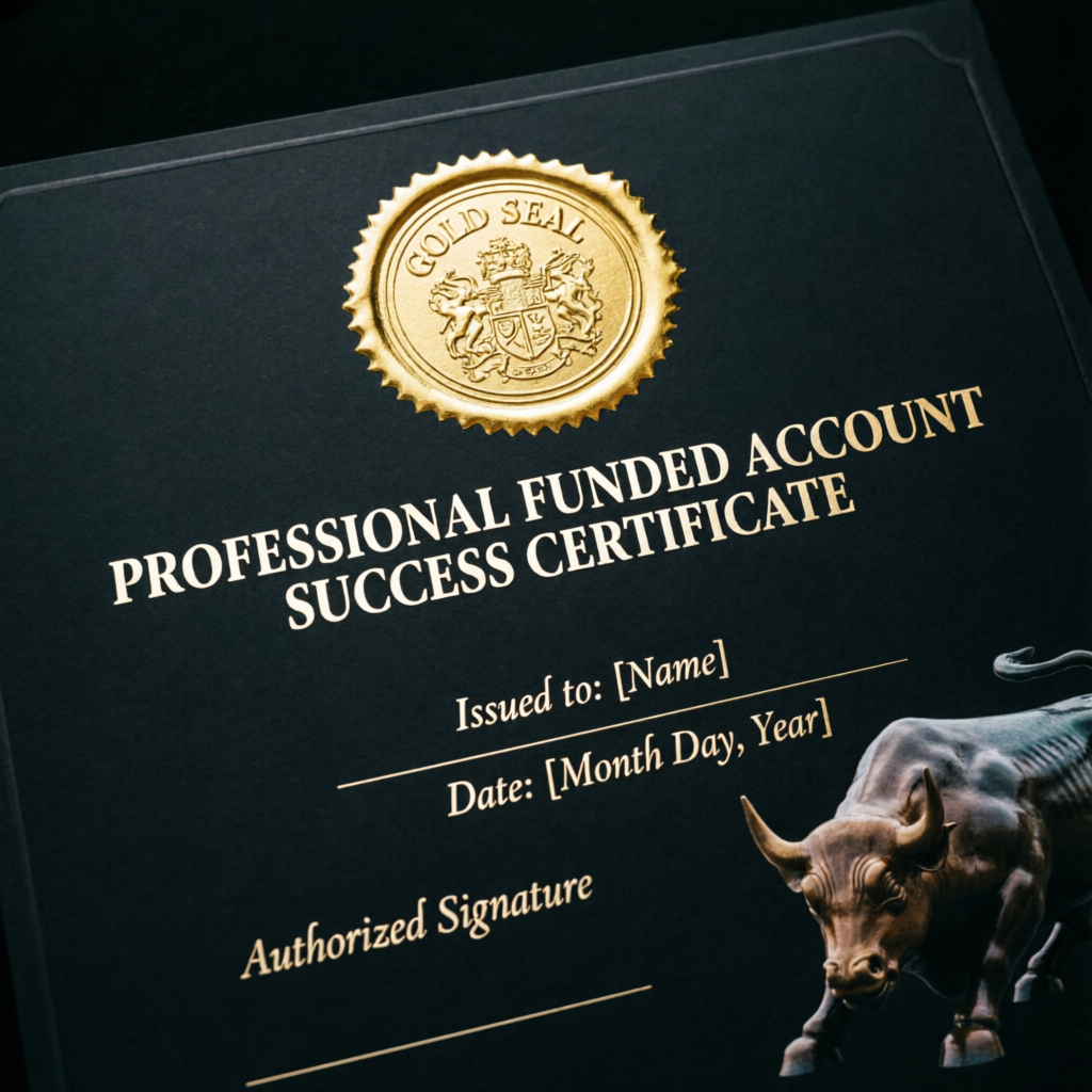Professional funded account success certificate