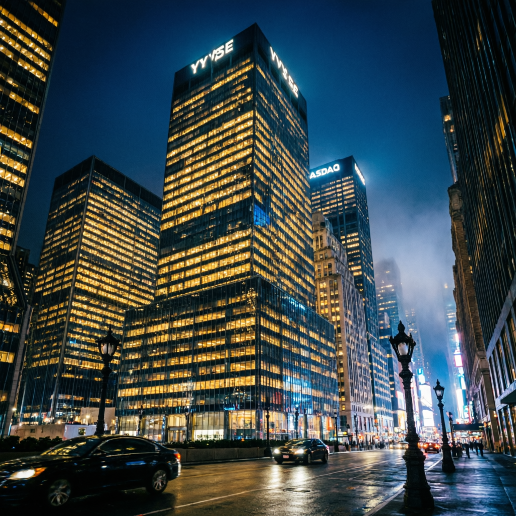 Wall Street financial district representing successful trading payouts