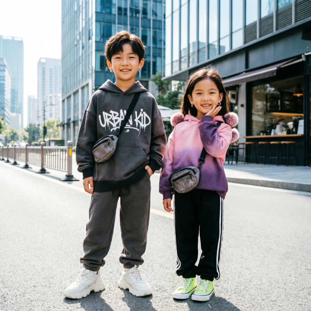 Kids streetwear outfit ideas - winter trendy looks