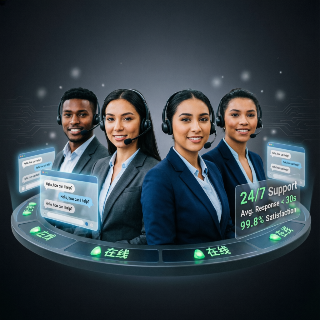 24/7 customer support team for prop firm services