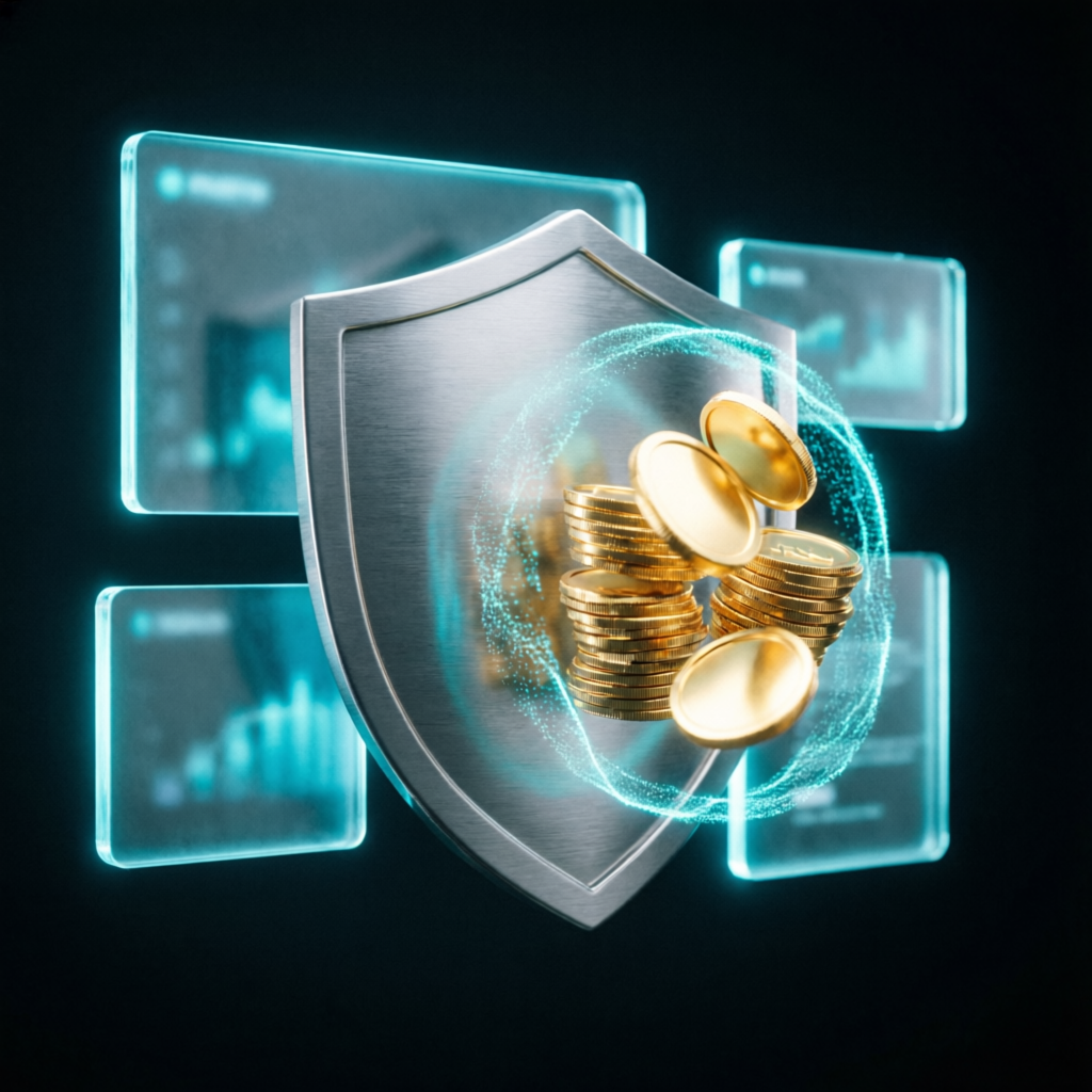 Risk management shield protecting trading capital in Apex Trader Funding