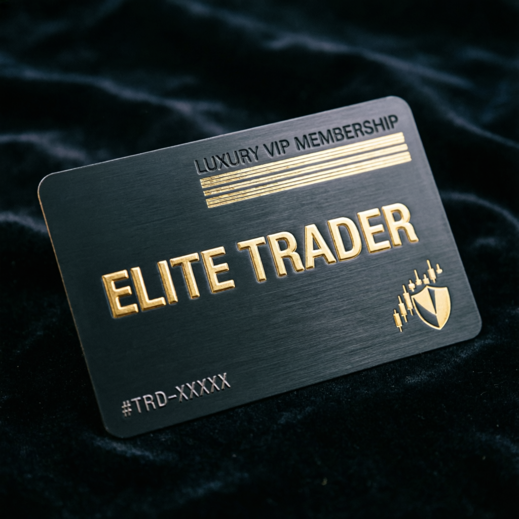 Elite trader luxury VIP membership card representing premium prop firm service
