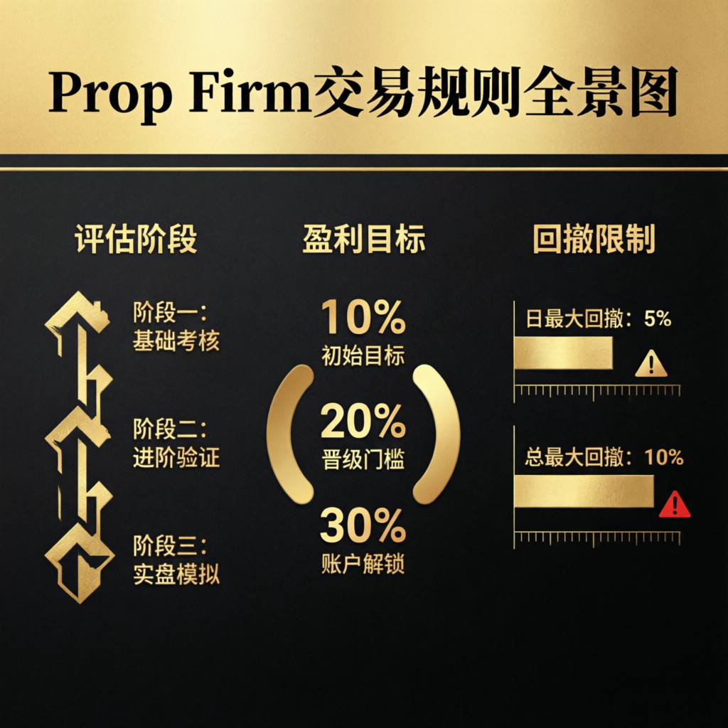 Apex Trader Funding evaluation rules infographic showing profit targets and drawdown limits