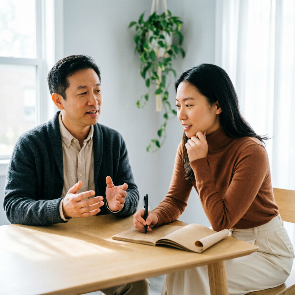 Sesión de mentoría en comunicación