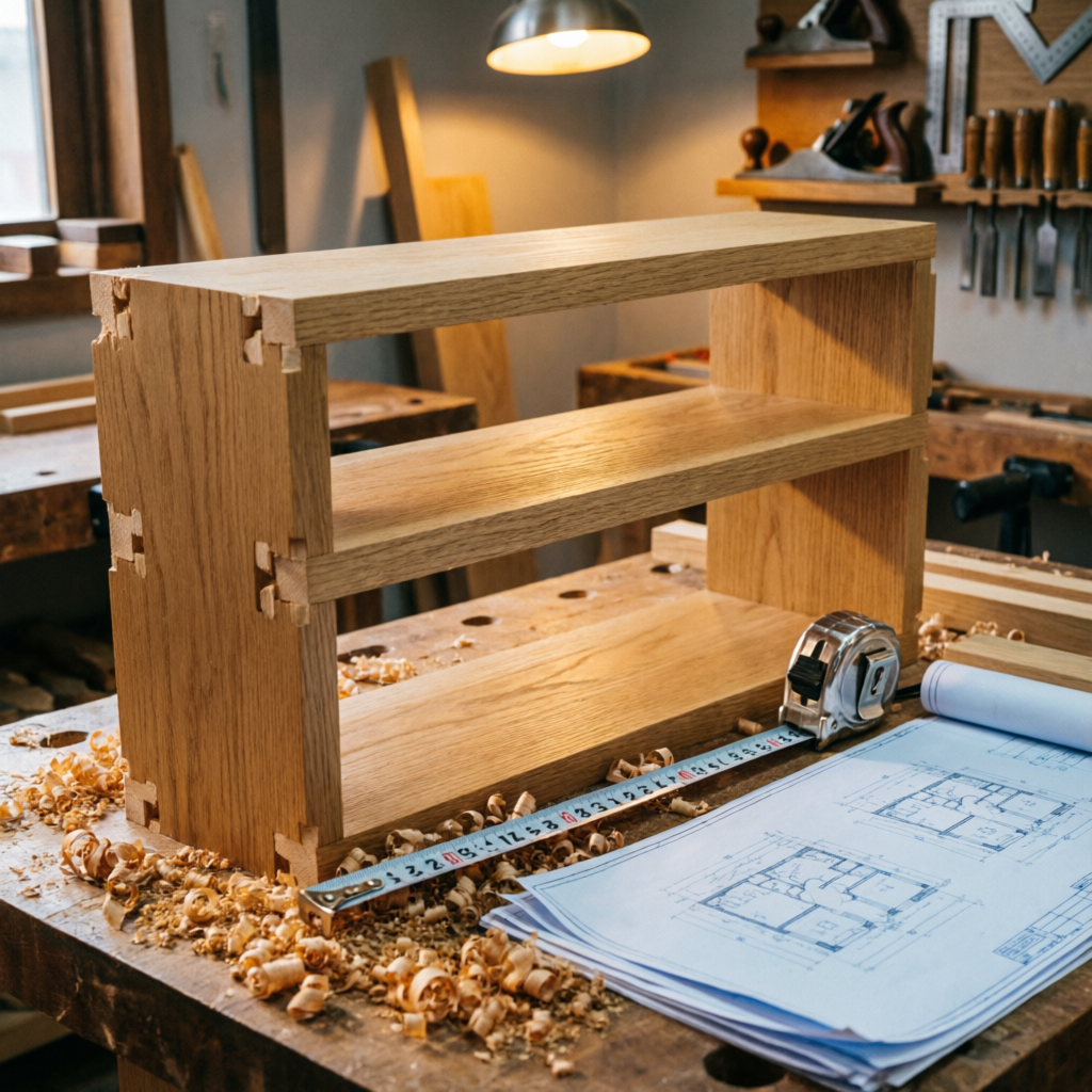 Mueble de madera a medida en taller de carpintería