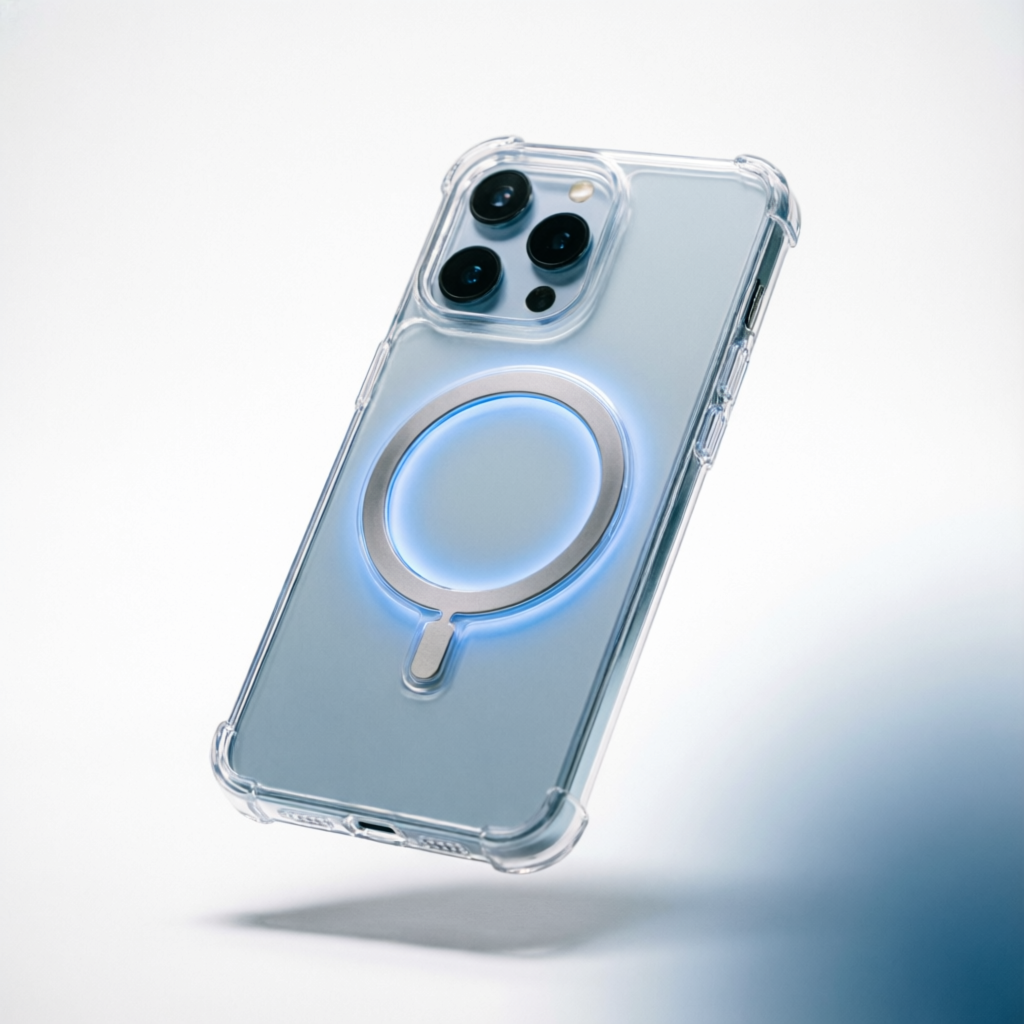 Магнитное кольцо MagSafe в прозрачном чехле Benks Crystal Case для Galaxy S26