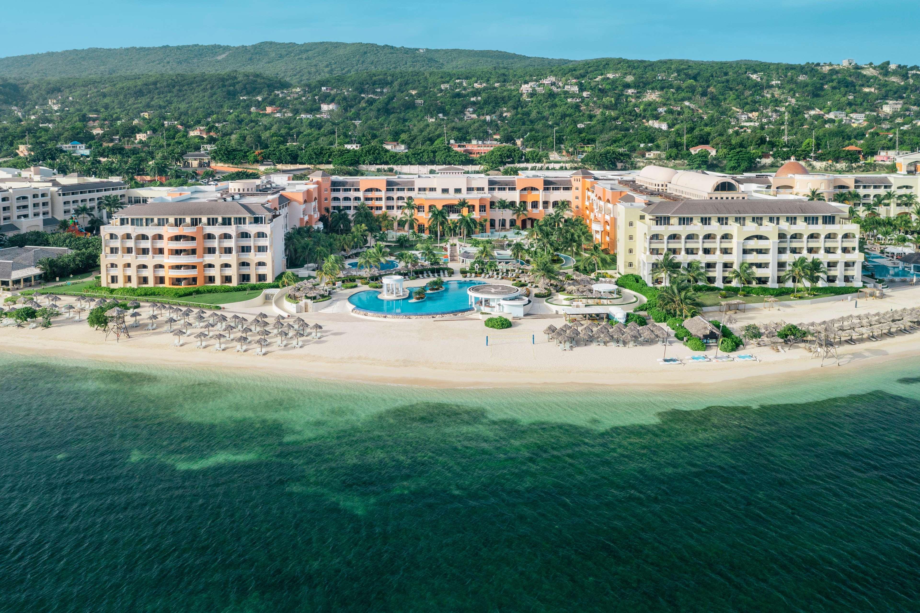 Iberostar Waves Rose Hall Beach — aerial view of resort, pools and beach