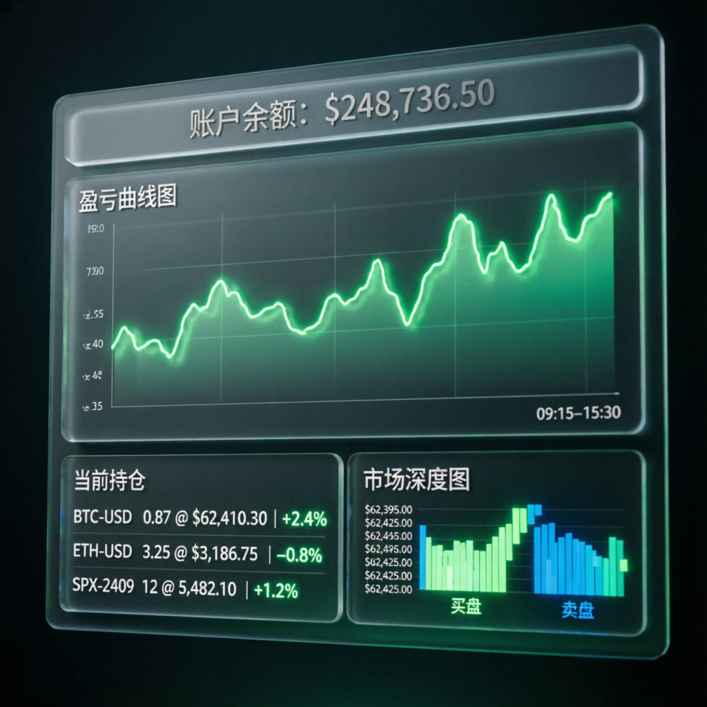 Apex Trader Funding dashboard showing live trading profits and account balance