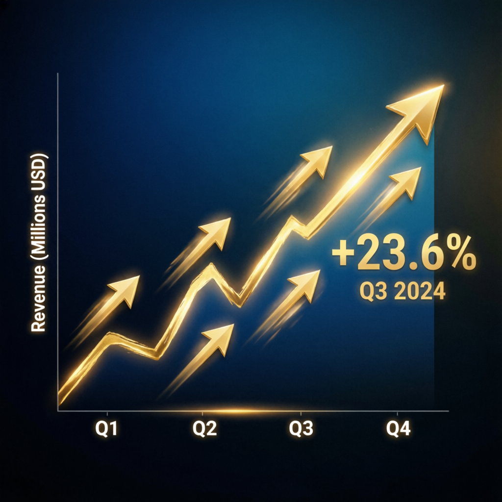 Upward trending financial growth chart showing consistent profit growth
