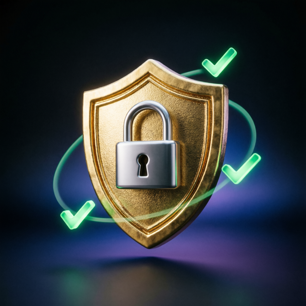 Security and trust shield representing Pass My Prop Firms reliable prop firm passing service
