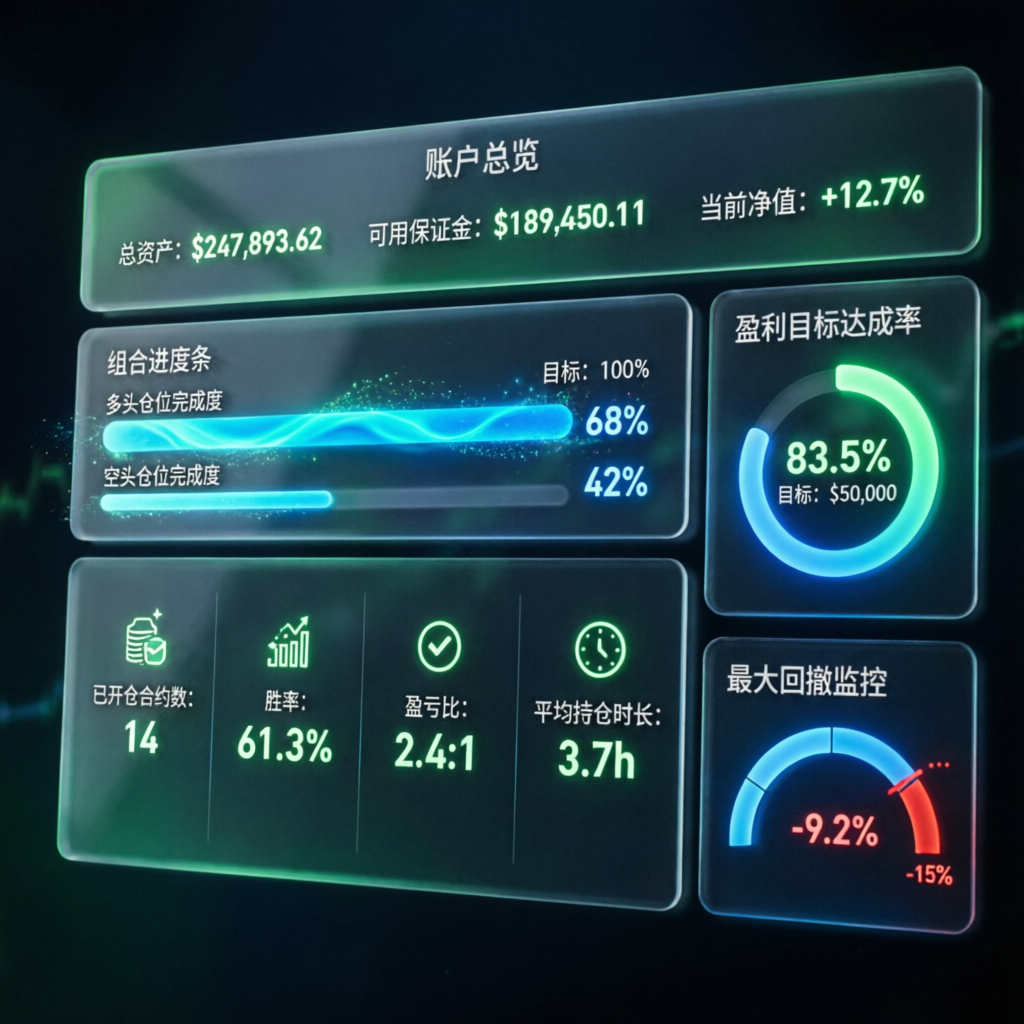 Topstep Trading Combine dashboard showing account statistics