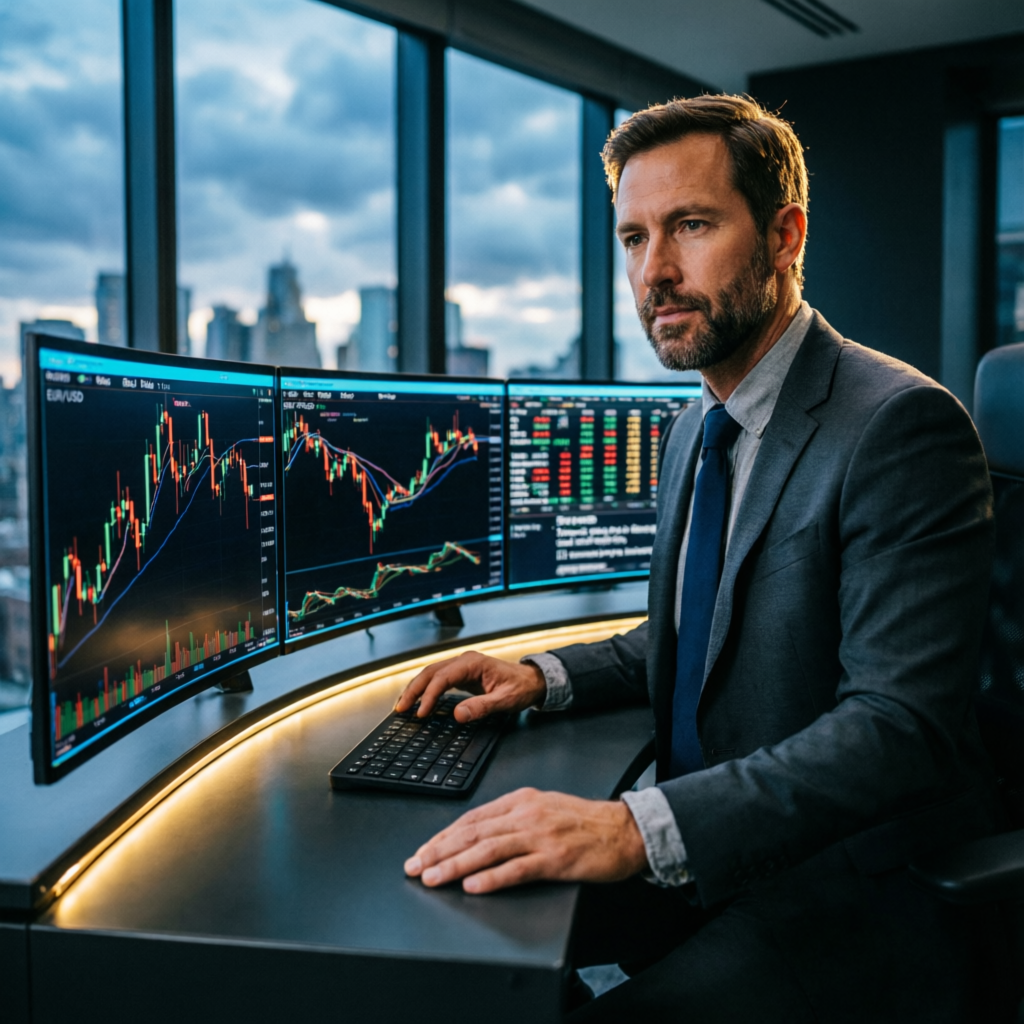 Professional forex trader using Topstep Trading Combine platform