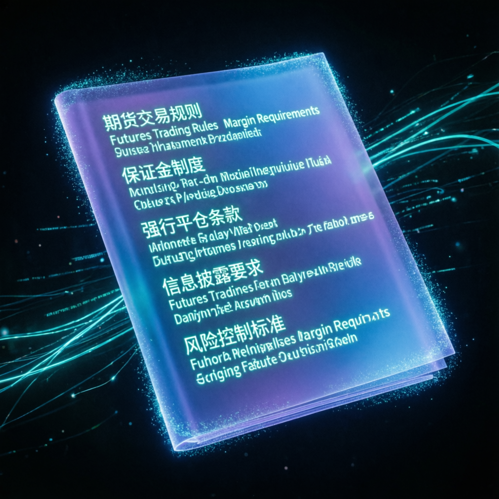 Topstep futures trading rules documentation with holographic design