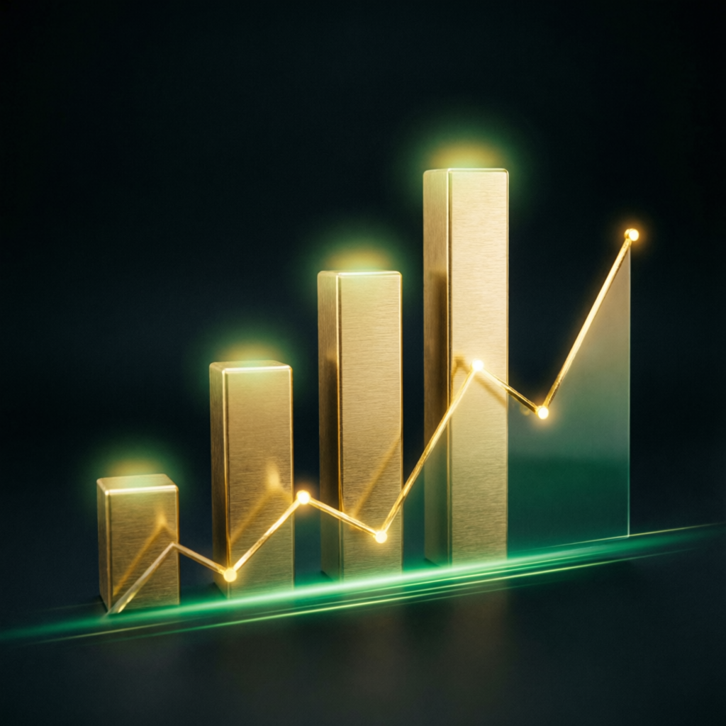 Premium multi-monitor forex trading setup in professional dark office