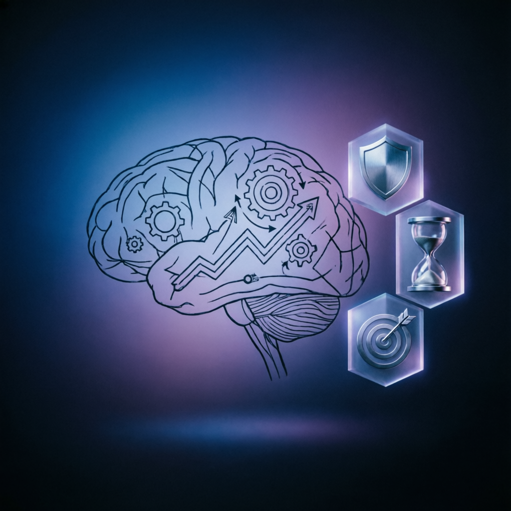 Trading psychology and disciplined mindset visualization