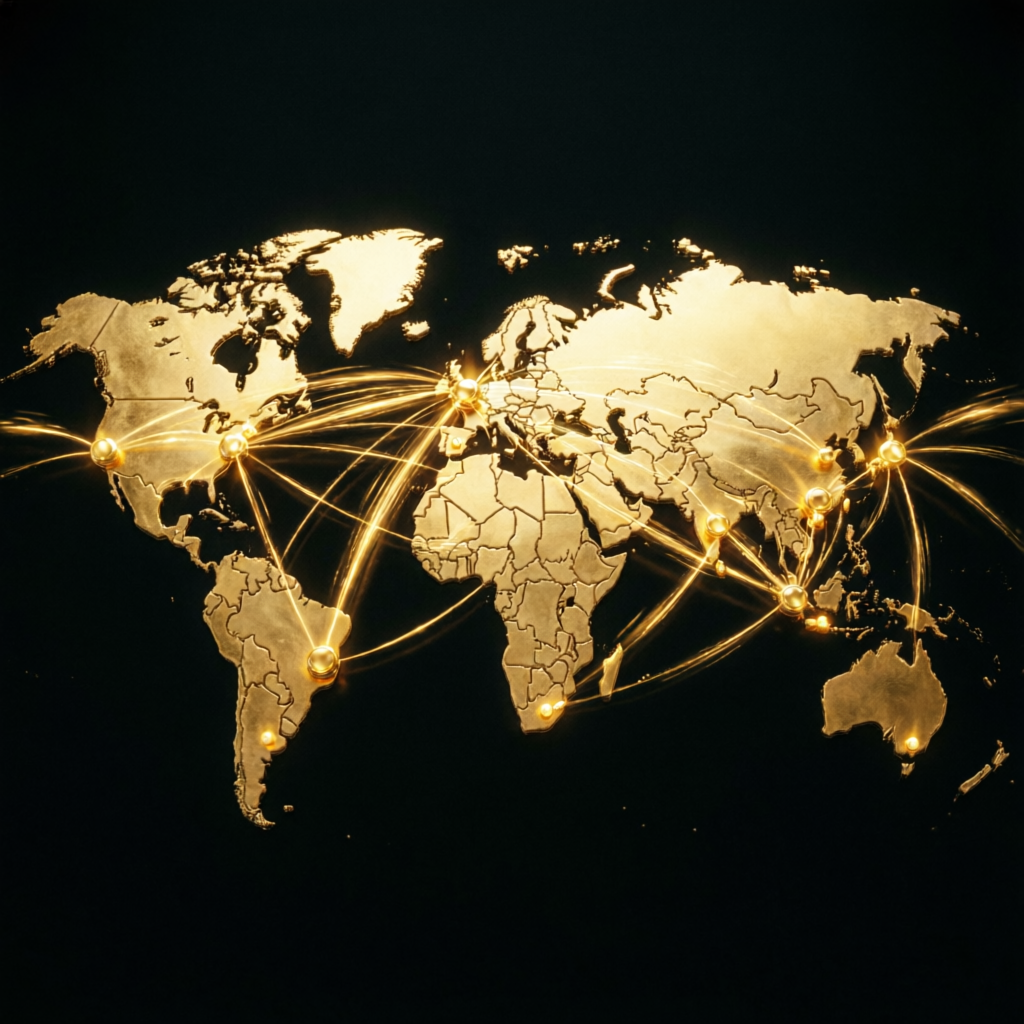 Global forex trading network connecting traders worldwide through prop firm services