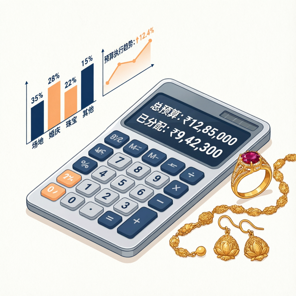 Dahej Calculator Wedding Budget Planning Illustration