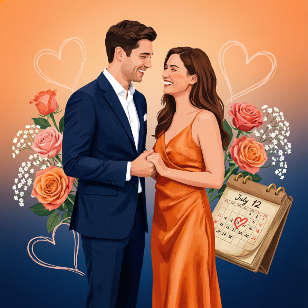 Anniversary Calculator Couple Celebration Illustration