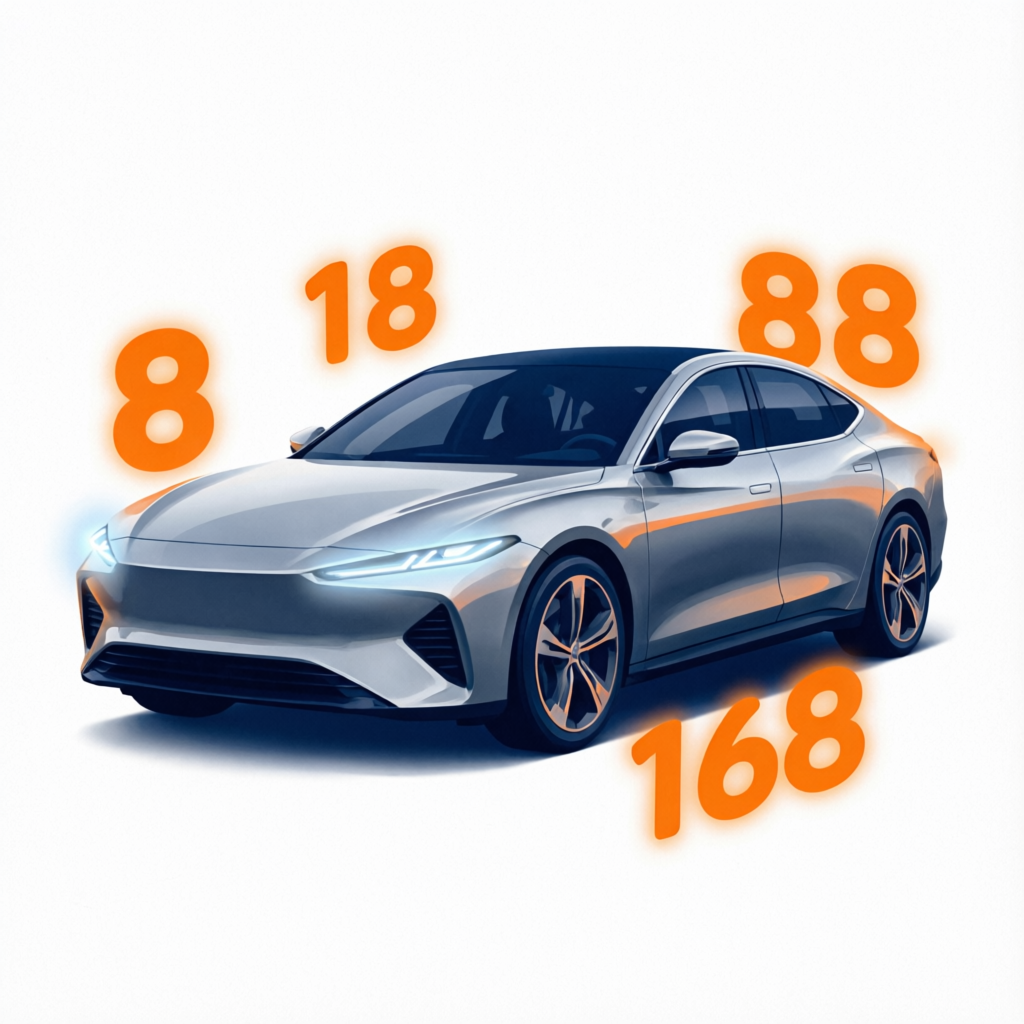 Vehicle Lucky Number Calculator Car Numerology Illustration