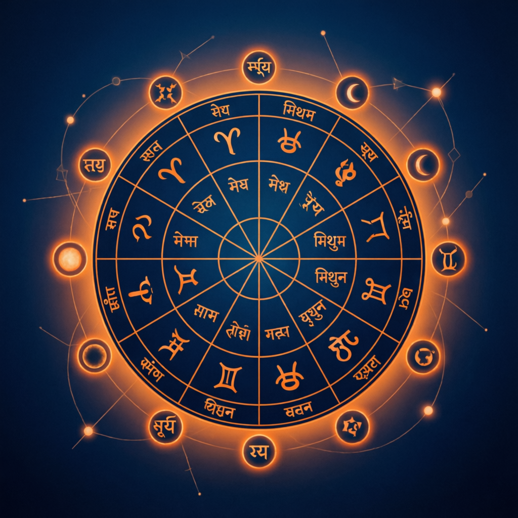 Raj Yoga Calculator Vedic Astrology Horoscope Chart Illustration