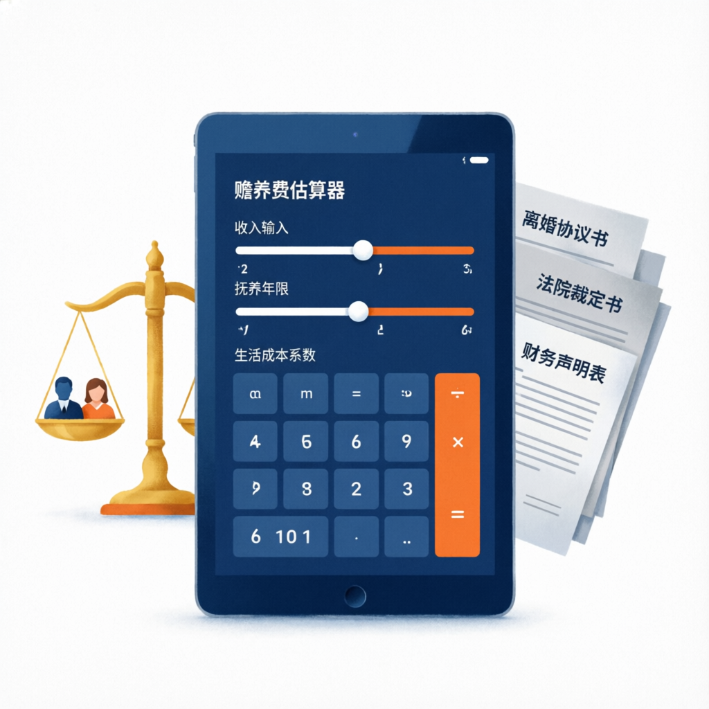 Divorce Alimony Calculator Legal Finance Illustration
