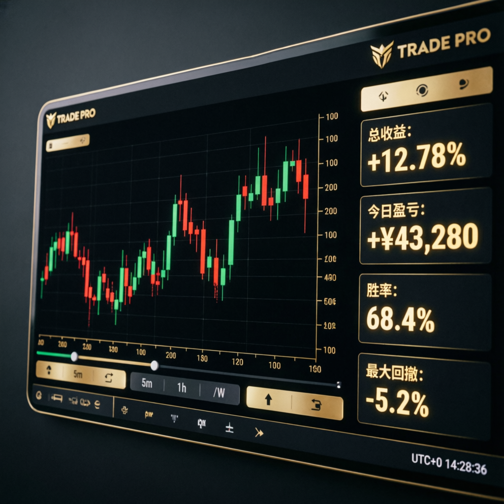 Topstep trading dashboard with profit metrics and charts