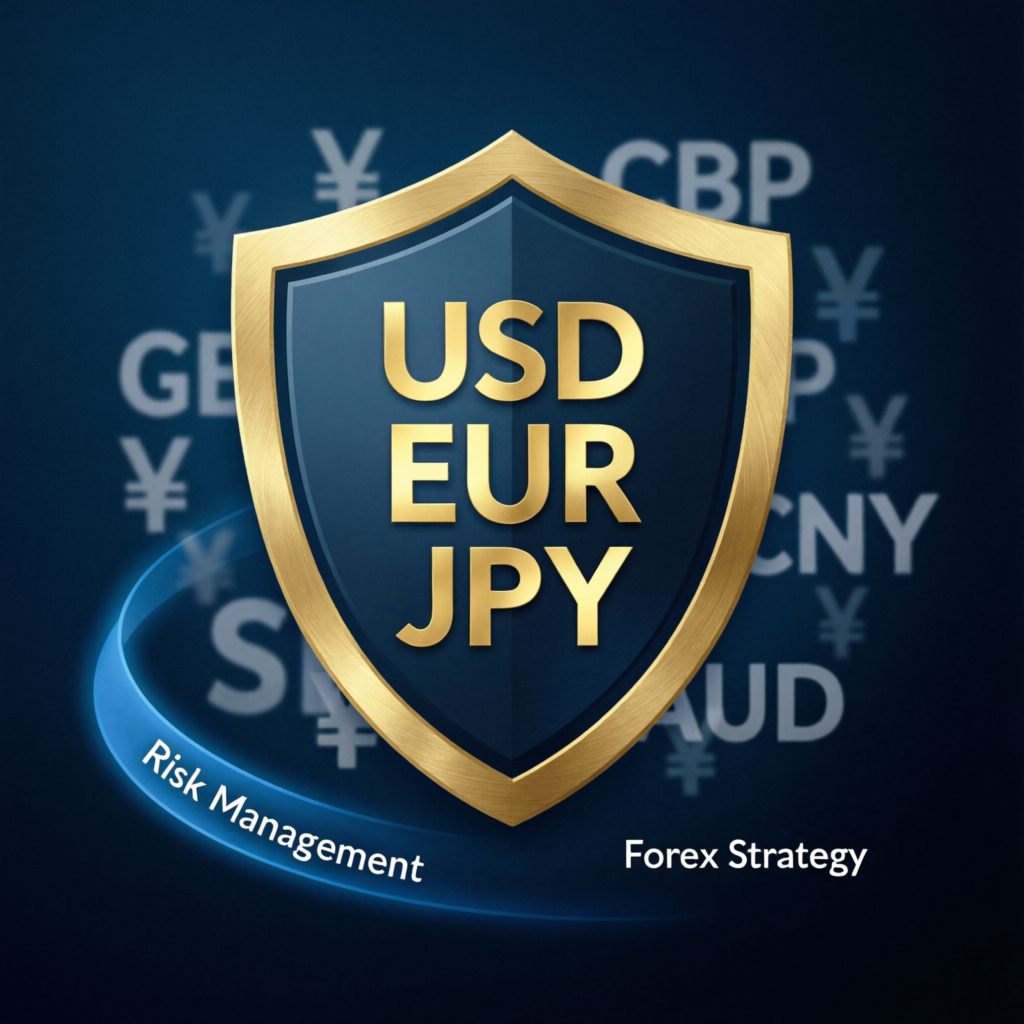 Risk management and forex strategy shield protecting currency pairs