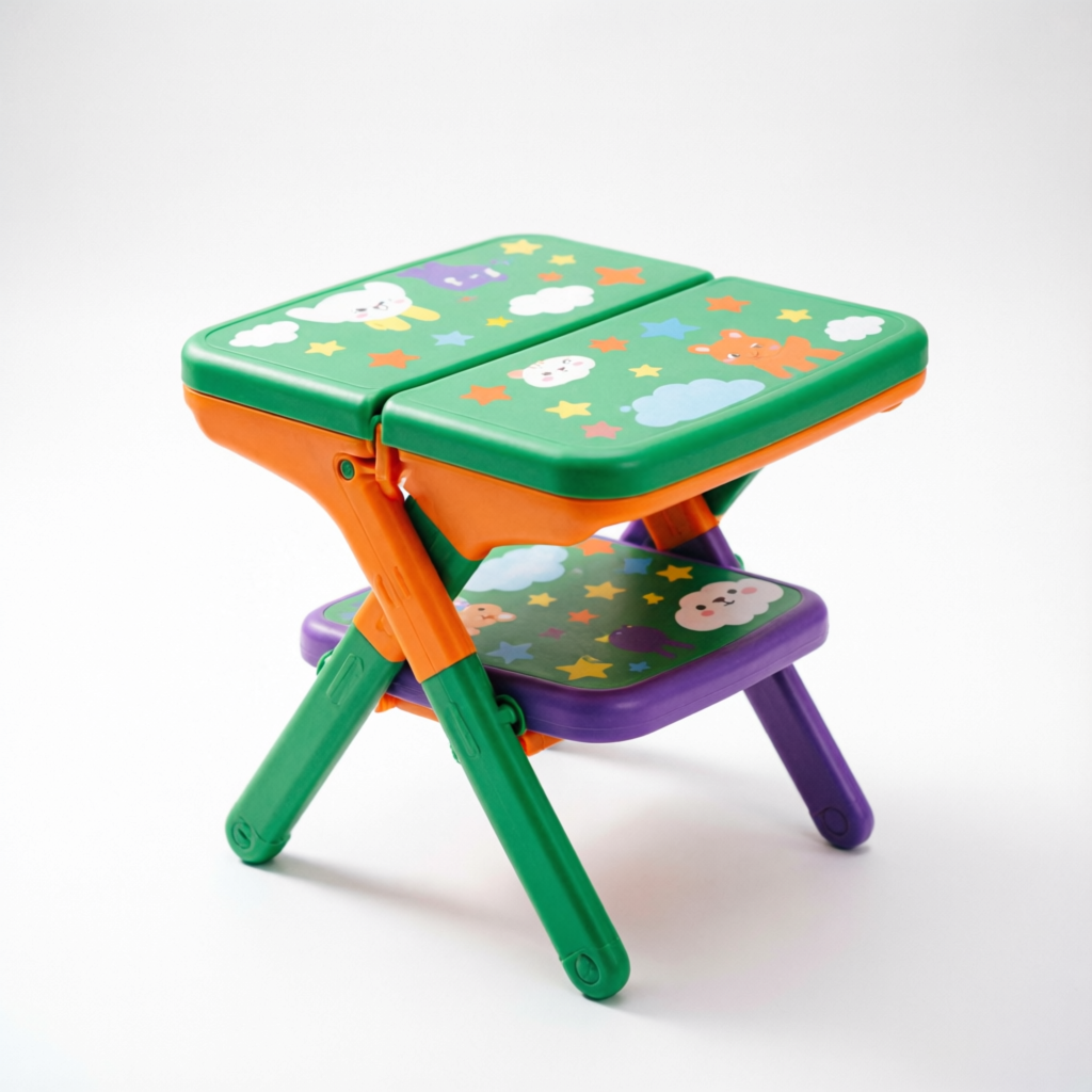 Mesa dobrável infantil colorida