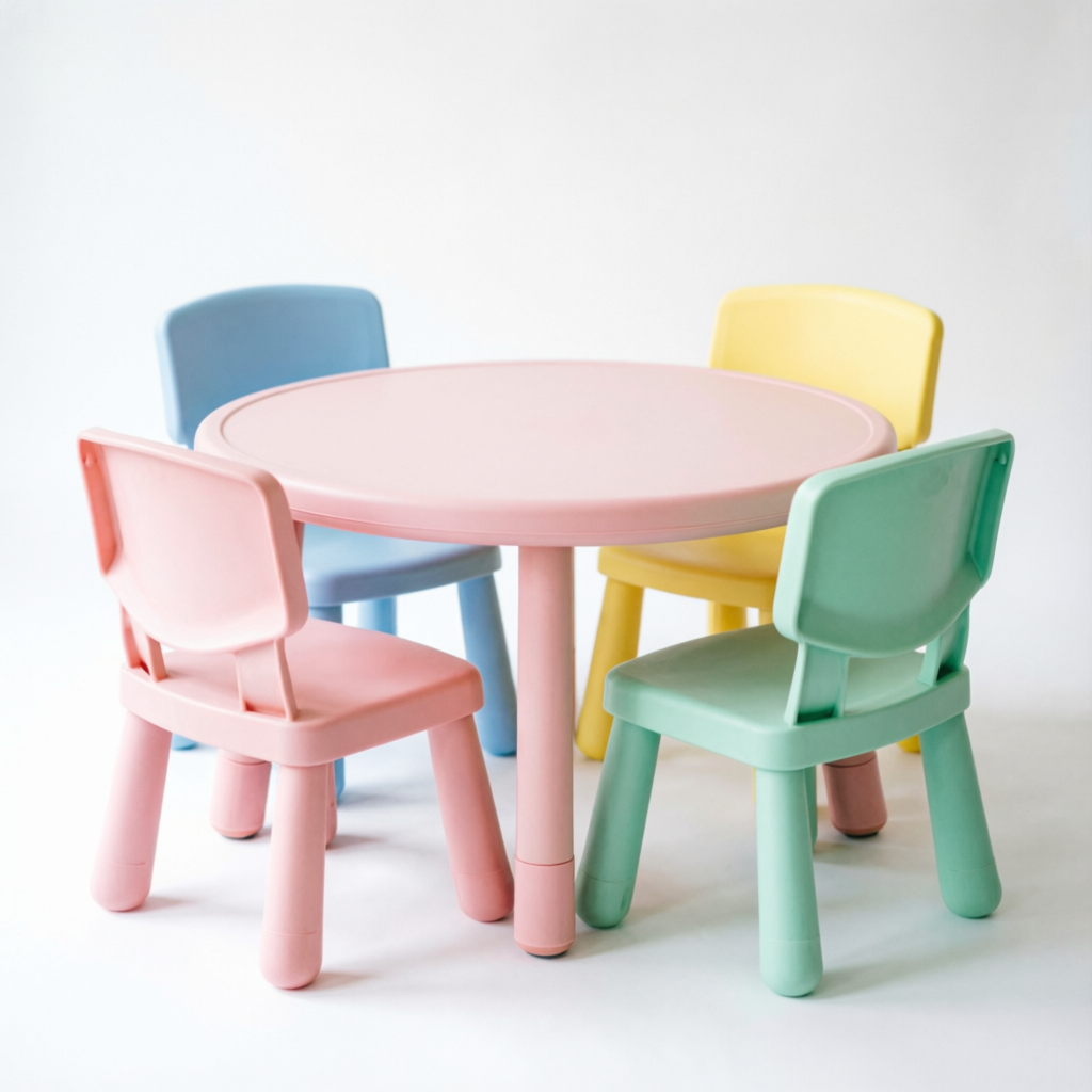 Mesa escolar infantil com cadeira ergonômica