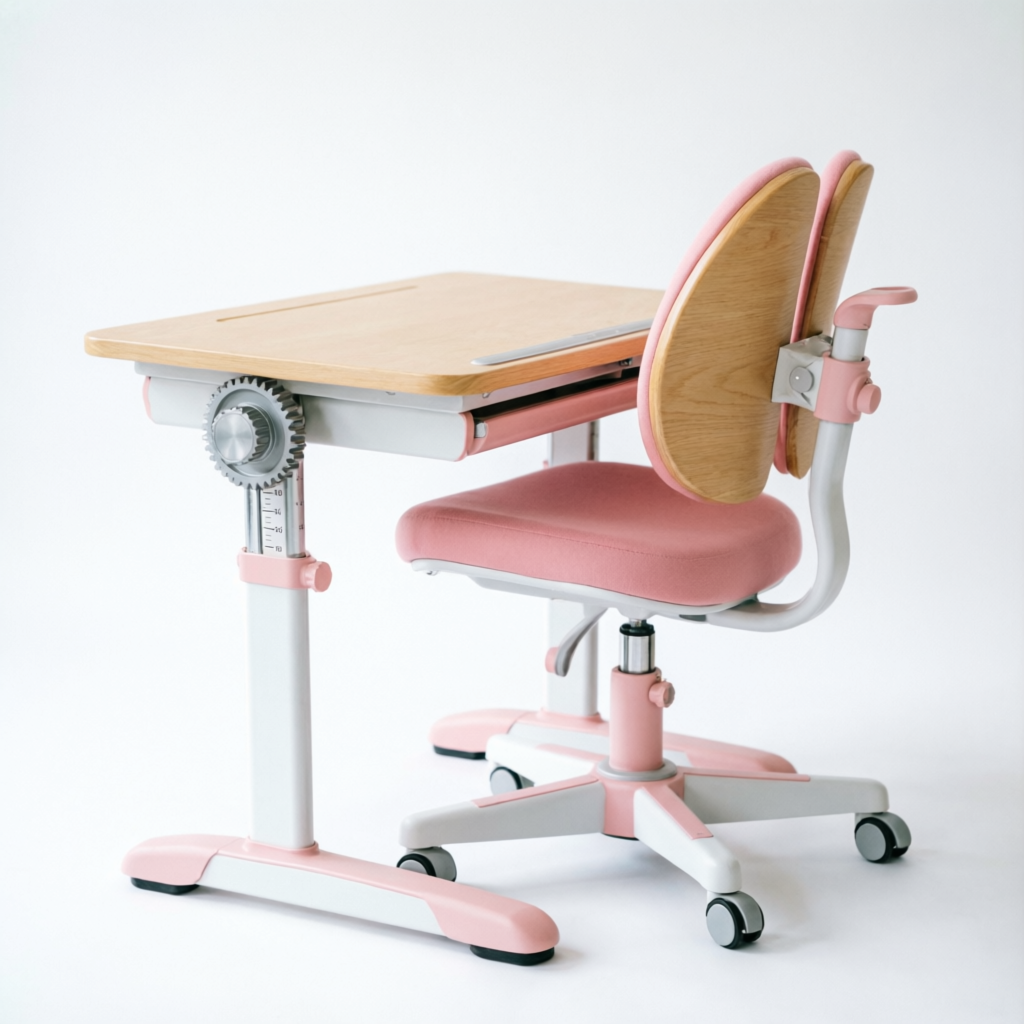 Conjunto mesa e cadeira infantil ajustável