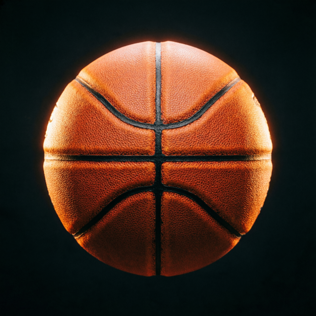 Bola de basquete profissional em fundo escuro