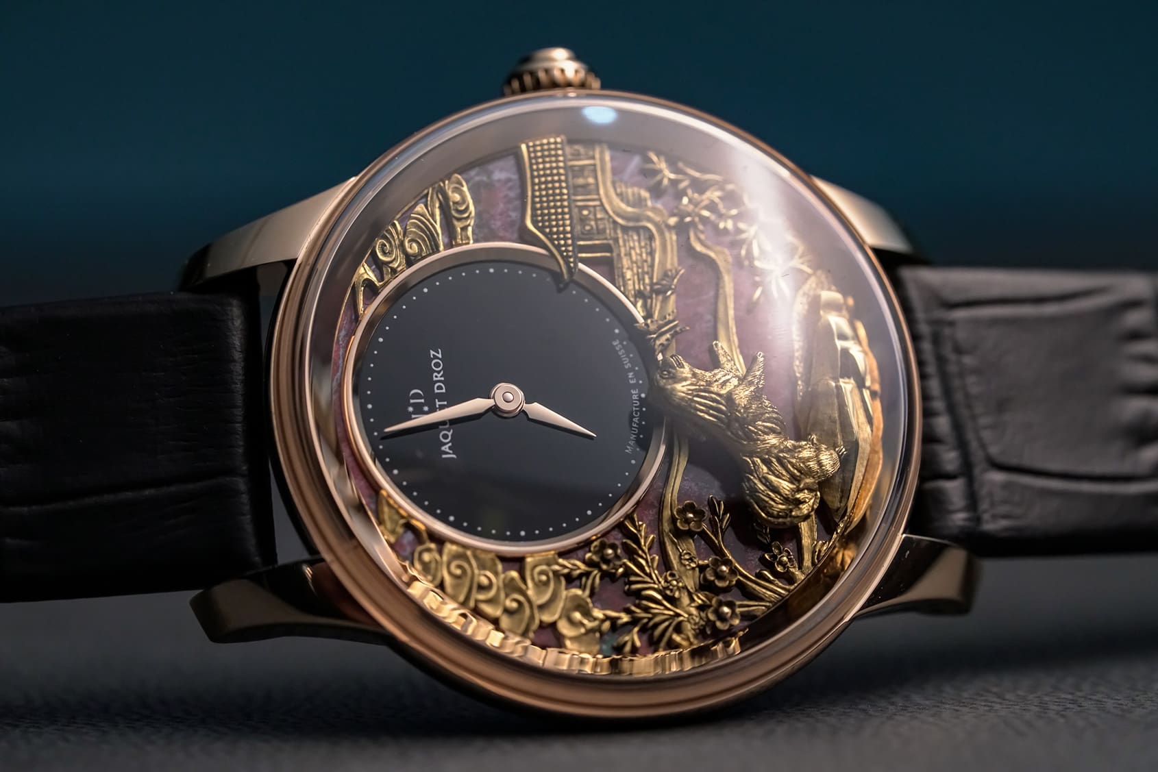 Jaquet Droz - создание минерального циферблата из лазурита, работа с редкими драгоценными камнями