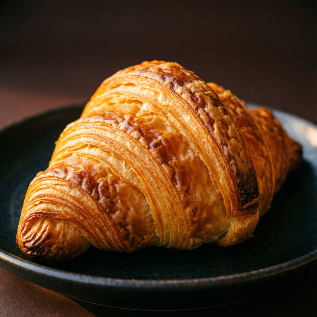 Goldenes Buttercroissant